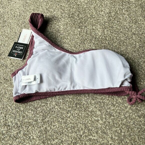 Salt and Cove Swim Bikini Womens Bandeau One Shoulder Ribbed textured sz S Small - Picture 5 of 7